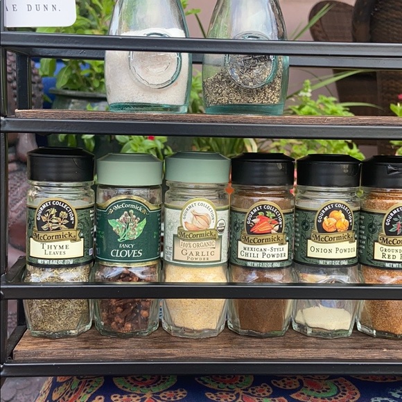 Rae Dunn Rustic “SPICES.” Wooden Spice Rack - Picture 10 of 13